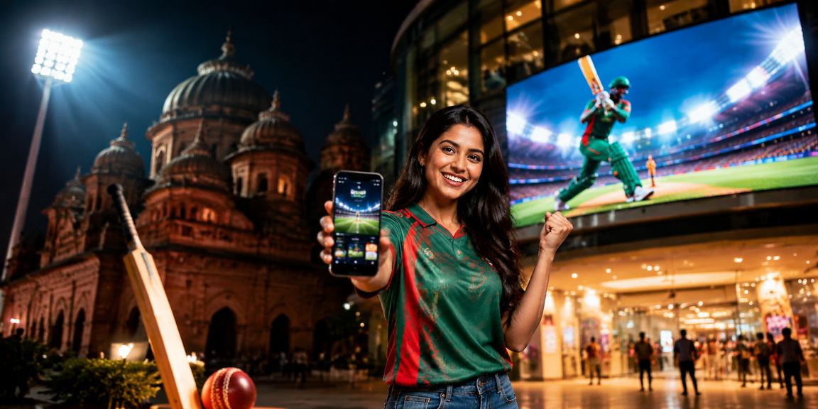 বাংলাদেশি মডেলের সাথে ক্রিকেট বেটিং দৃশ্য